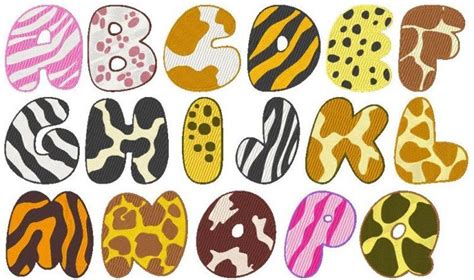 Animal Print Letters Font Animal Letters Font Animal Print Letters