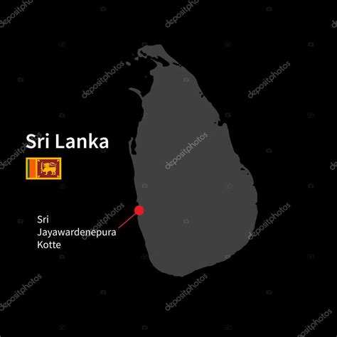 Detailed Map Of Sri Lanka And Capital City Sri Jayawardenepura Kotte
