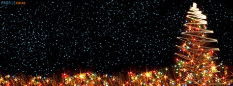 Christmas Tree Lights Facebook Cover
