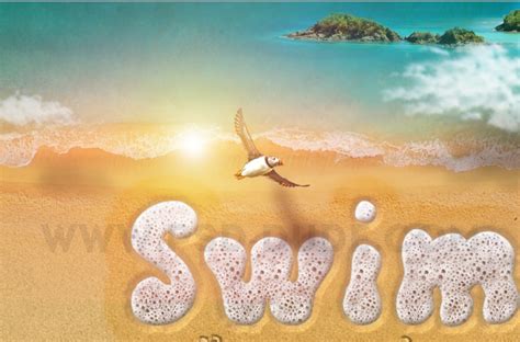 How to make sun rays in photoworks. Sea Foam Text and Draw in Sand Effect Photoshop Tutorial ...