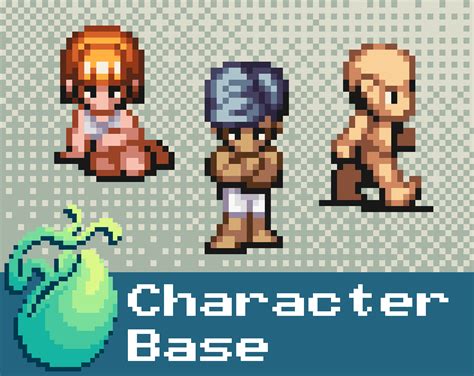 The Character Base Game Characters In Pixel Art