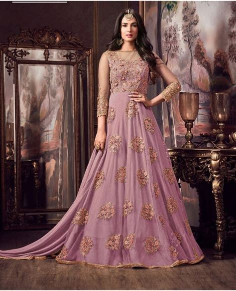Pink Indian Party Wear Gown Indian Party Wear Gowns Designer Anarkali Dresses