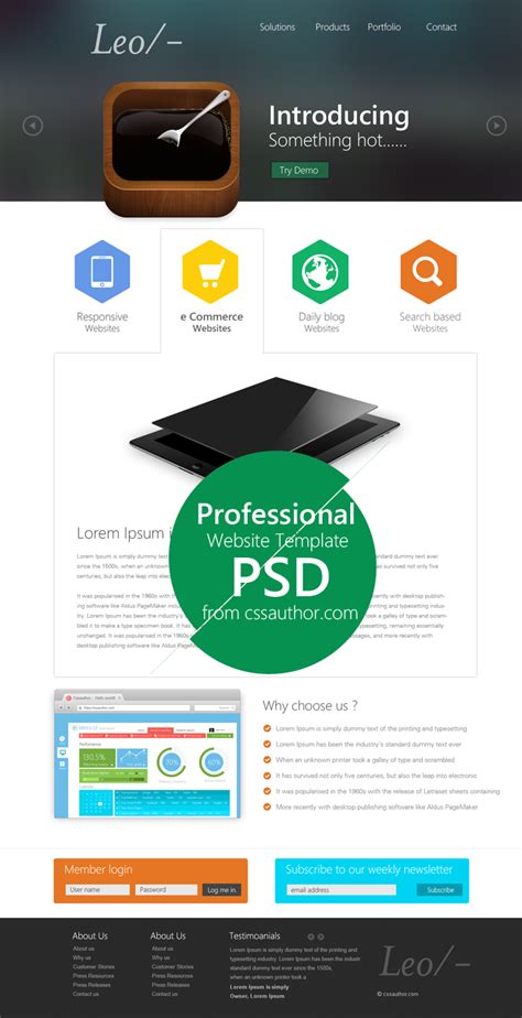 Check spelling or type a new query. 10 Beautiful Web Design Template PSD for Free Download ...