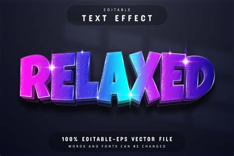 Relaxed 3d Text Effect Editable Graphic By Aglonemadesign · Creative
