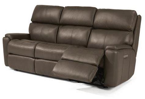 Flexsteel Rio Leather Power Reclining Sofa With Power Headrests 3904