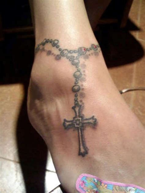 Sacred rosary with cross is an old traditional tool to connect with god. 70 Fabulous Rosary Tattoos On Ankle
