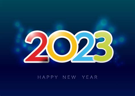 merry christmas and happy new year 2023 greeting card modern futuristic template for 2023