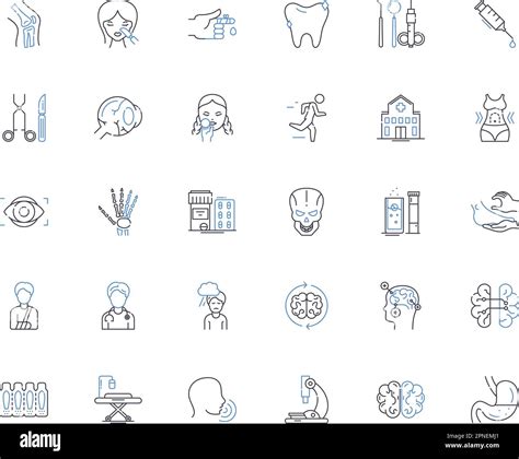 Doctors Office Line Icons Collection Examination Diagnosis
