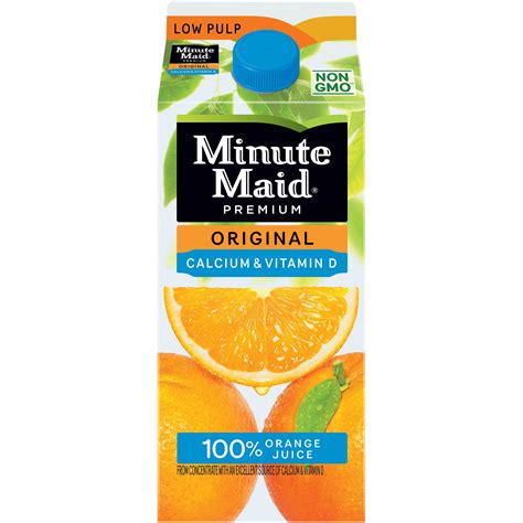 Minute Maid Premium Original Calcium Vitamin D Low Pulp 100 Orange