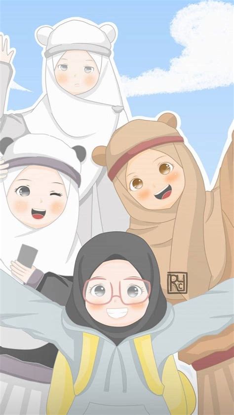 Sahabat Muslimah Di 2021 Ilustrasi Karakter Gambar Karakter Lukisan