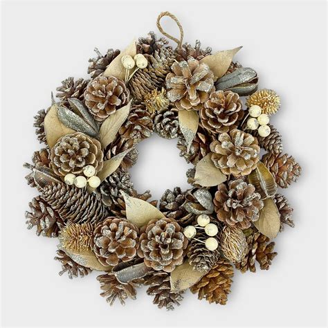 Christmas Wreath Frosted 30cm Wholesale Dutch Flowers Direct