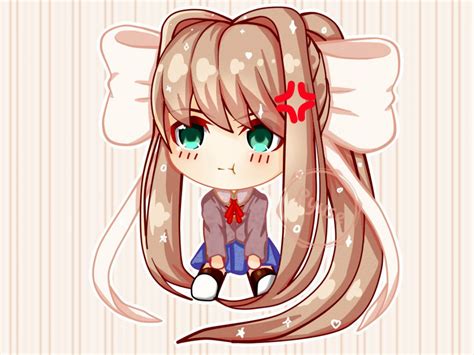 Monika Doki Doki Literature Club Fanart Chibi Doki Doki Literature Club