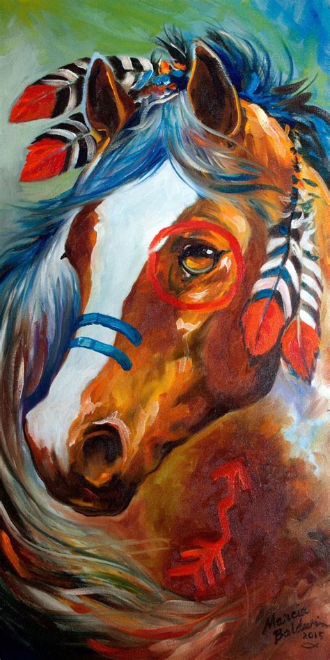 Indian War Horse ~ Blaze Par Marcia Baldwin Animals In Art