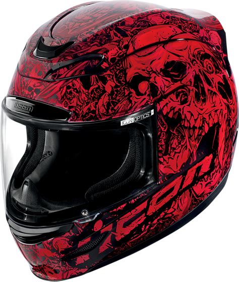 Icon Airmada Parahuman Full Face Motorcycle Helmet Red