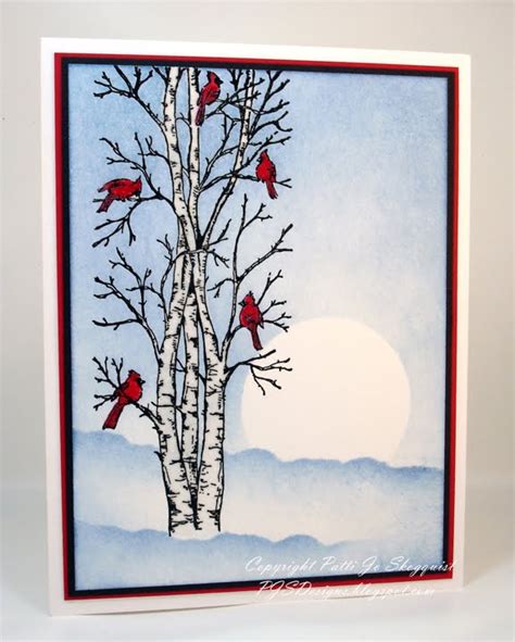 Pjsdesigns Cardinals In The Birch Trees