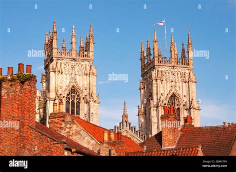 Towers Of York Minster York England Stock Photo Alamy