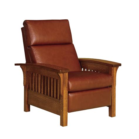 Amish Heartland Slat Mission Recliner With Optional Power Recliner