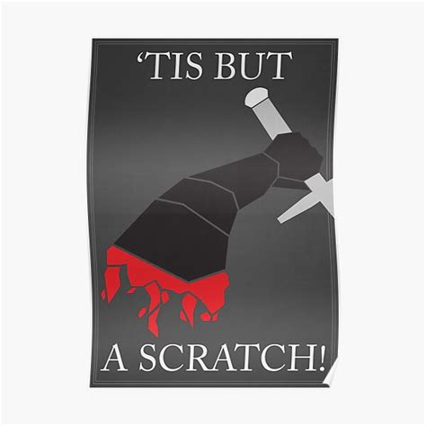 Monty Python Black Knight Poster For Sale By Badga Redbubble