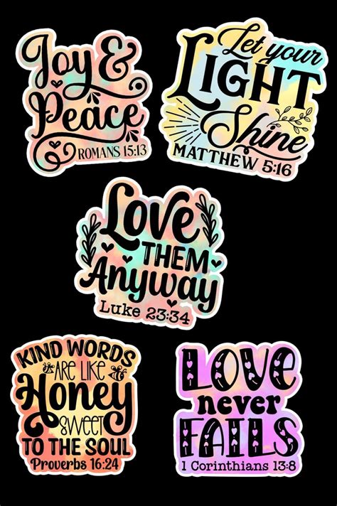Bible Verse Sticker Pack Youth Group Assorted Christian Etsy