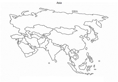 Free Detailed Printable Blank Map Of Asia Template Pdf World Map