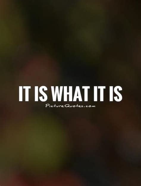 It Is What It Is Picture Quotes