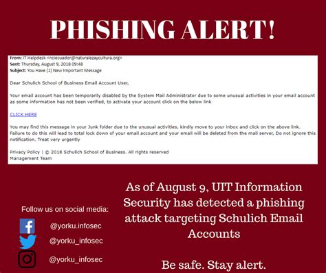 Phish Alert You Have 1 New Important Message Information Security At York
