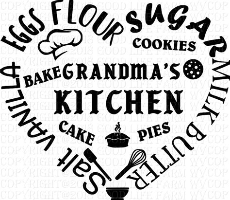 Grandmas Kitchen Svg Free 85 File For Diy T Shirt Mug Decoration