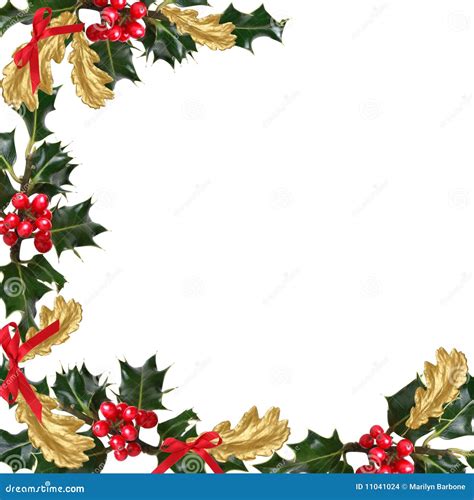 Christmas Festive Border Stock Photo Image Of Leaf Tradition 11041024
