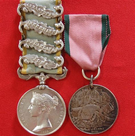 Sold Vintage Rare British Army Crimea War Medals For Charge Light