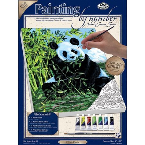 Panda Canvas Painting By Numbers Craft And Hobbies From Crafty Arts Uk