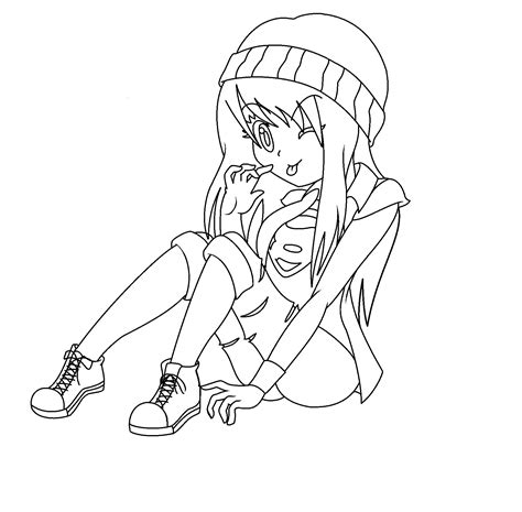 Cool Girl Lineart By Patriciamuacmuac On Deviantart