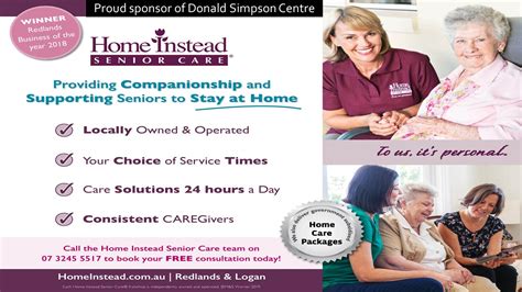 Home Instead ‘to Us Its Personal The Donald Simpson Centre