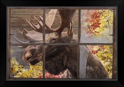 Most relevant best selling latest uploads. There's a Moose at the Window Black Framed Wall Art Print ...