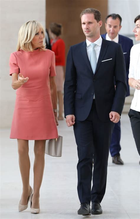 Brigitte married macron in 2007 in the same town hall in the seaside resort of le touquet where she had married auziere 33 years earlier. Brigitte Macron Photos Photos - French President Emmanuel ...
