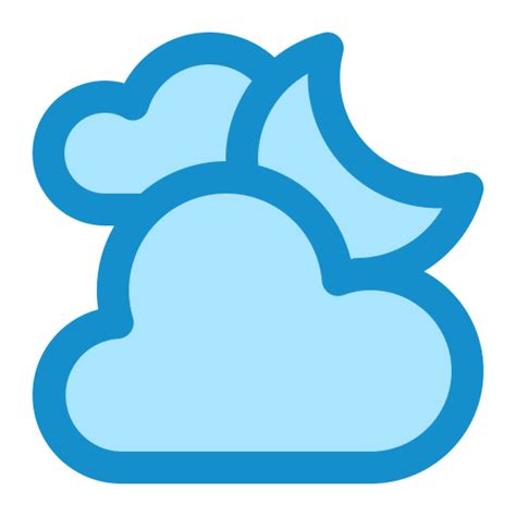 Weather Cloud Cloudy Moon Icon In Weather