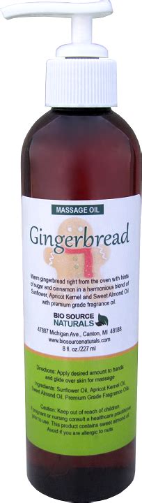 Buy Gingerbread Massage Oil 8 Fl Oz 227 Ml Biosource Carrier Oils To Dilute Essential Oils