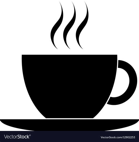 Black Coffee Cup Icon Royalty Free Vector Image