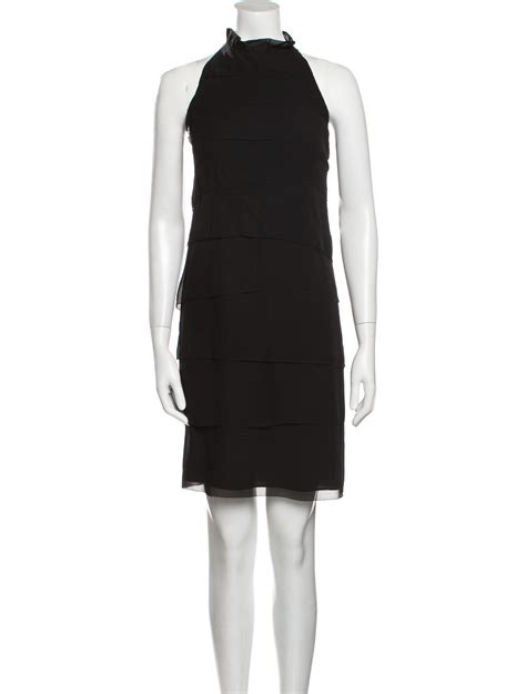 Vince Silk Knee Length Dress Black Dresses Clothing Wvn176881 The Realreal