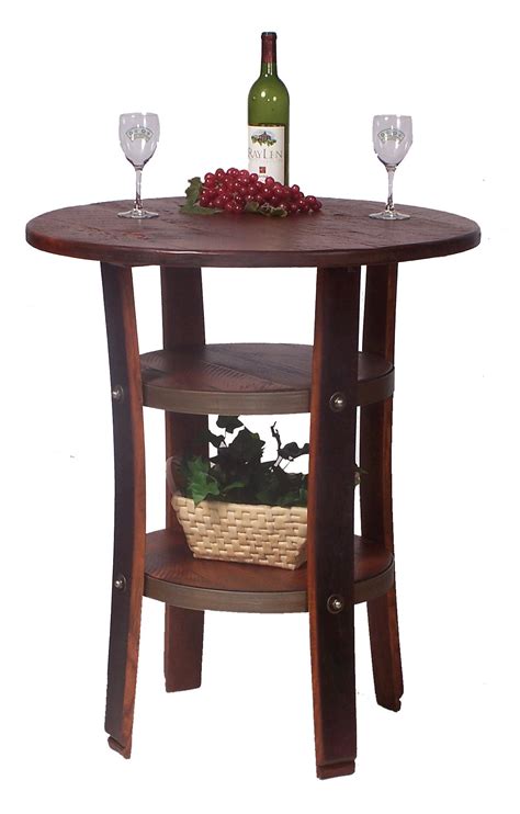 Wine Barrel Napa Bistro Table 2 Day Designs 783 The Rustic Furniture