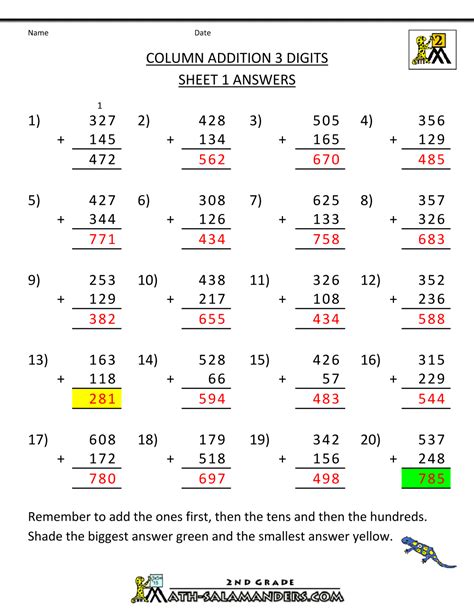 Increasing and decreasing order of fractions. Free Printable Addition Worksheets 3 Digits