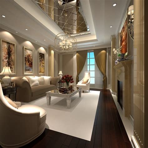 3d Luxury White Living Room Cgtrader