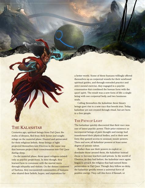 For Fans Of Eberron Homebrew Kalashtar Rules For Dnd 5e Dungeons And