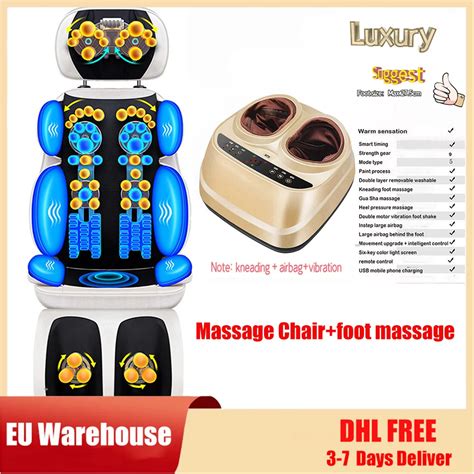 Full Body Massage Cushion Neck Back Waist Hip Leg Electric Vibrating Heating Massage Chair With