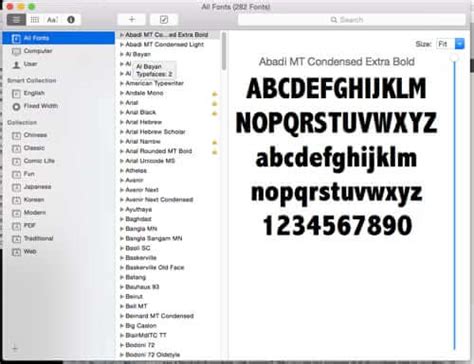 How To See Examples Of All Of The Fonts On Your Mac