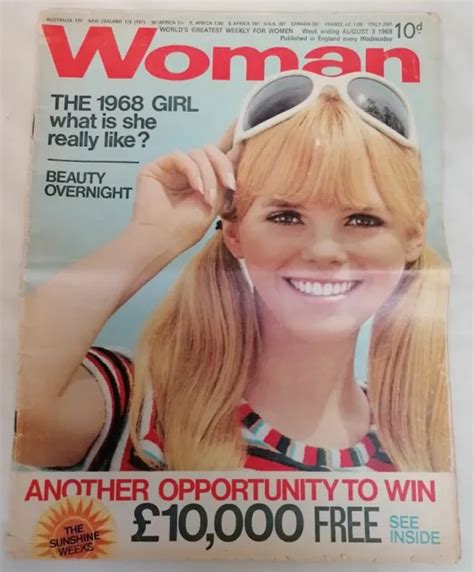 Magazine Vintage Woman August 3 1968 The 1968 Girl Whats Is She