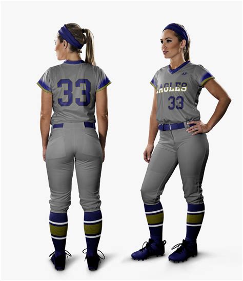 Custom Womens Softball Uniforms Sample Design A All