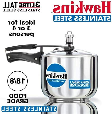 b33 litre stainless steel cooker pressure hawkins pressurecookerguide silver