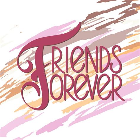 Friendship Day Hand Drawn Lettering Stock Vector Illustration Of