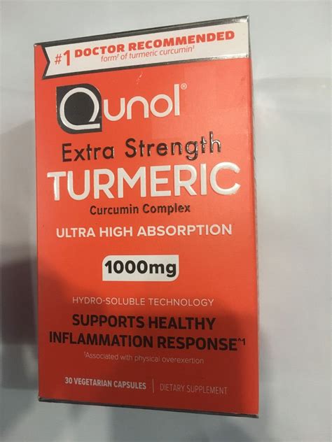 Qunol Extra Strength Turmeric 1000mg Curcumin Complex 30 Caps Exp 02