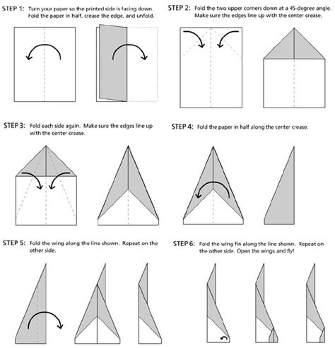 Instructions On How To Make Paper Airplanes Step By Step